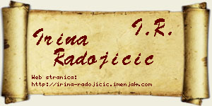 Irina Radojičić vizit kartica